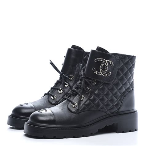 lace up boots Chanel